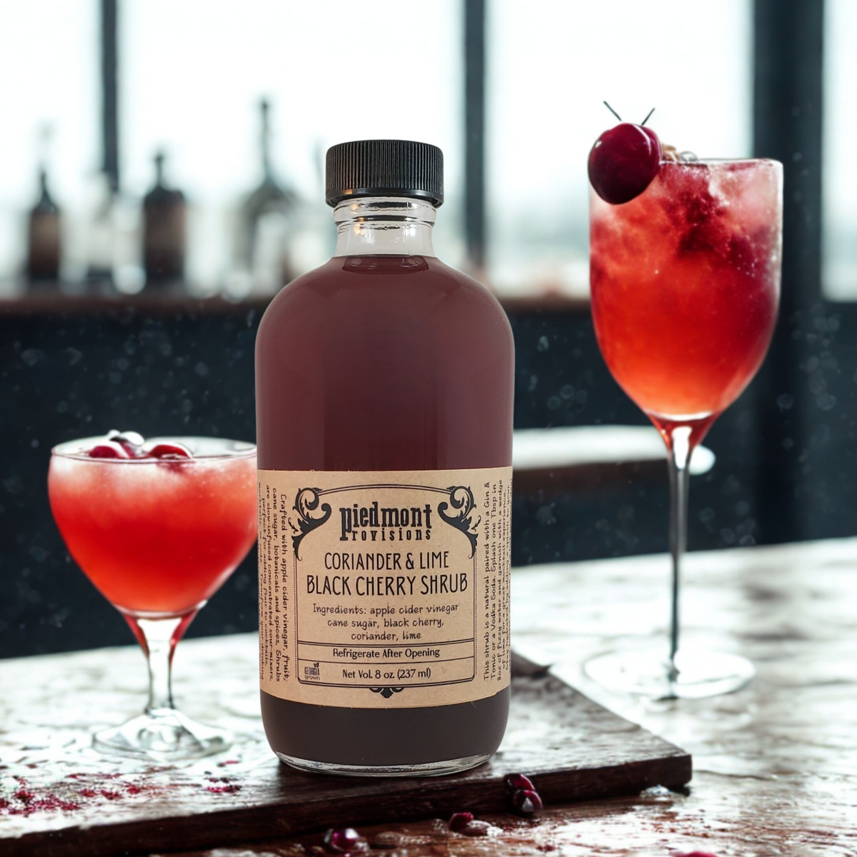 Black Cherry Coriander & Lime Shrub