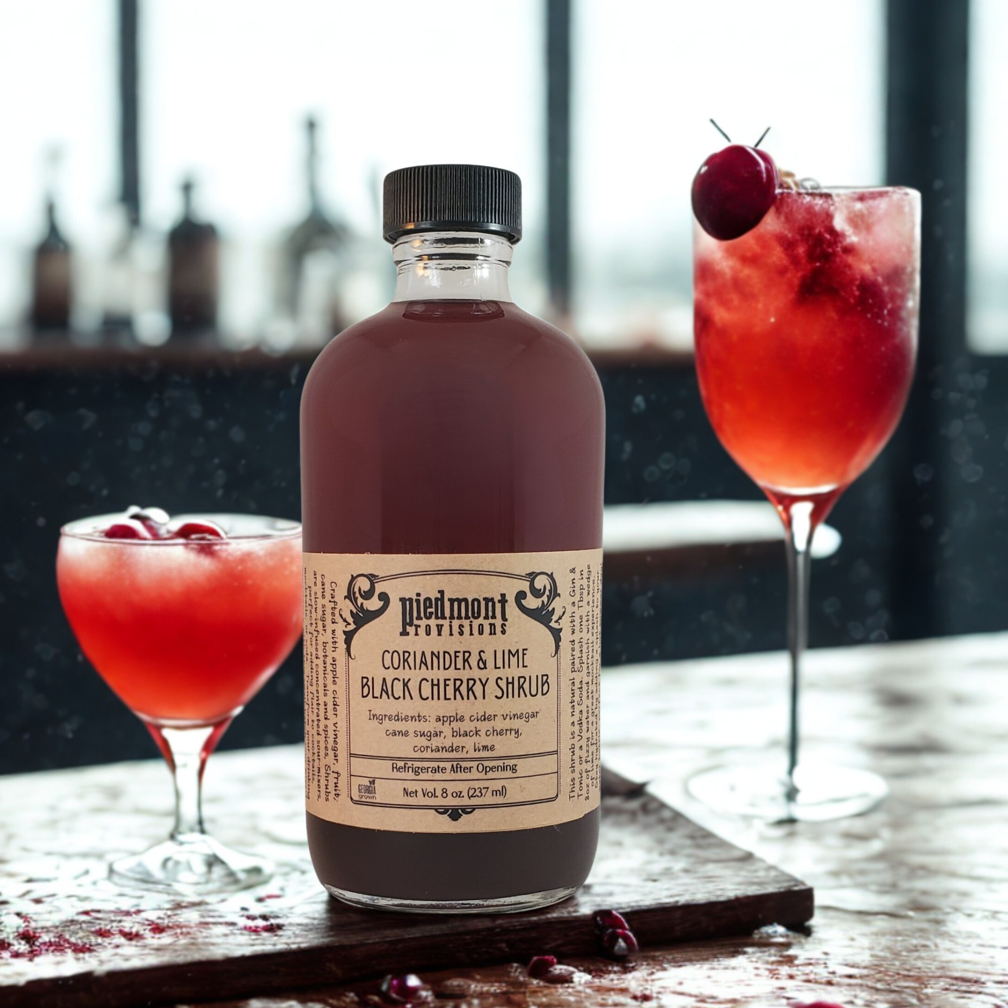 Black Cherry Coriander & Lime Shrub