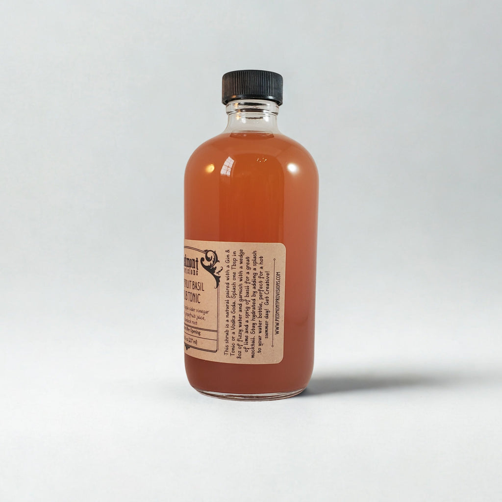 Grapefruit Basil Tonic Shrub