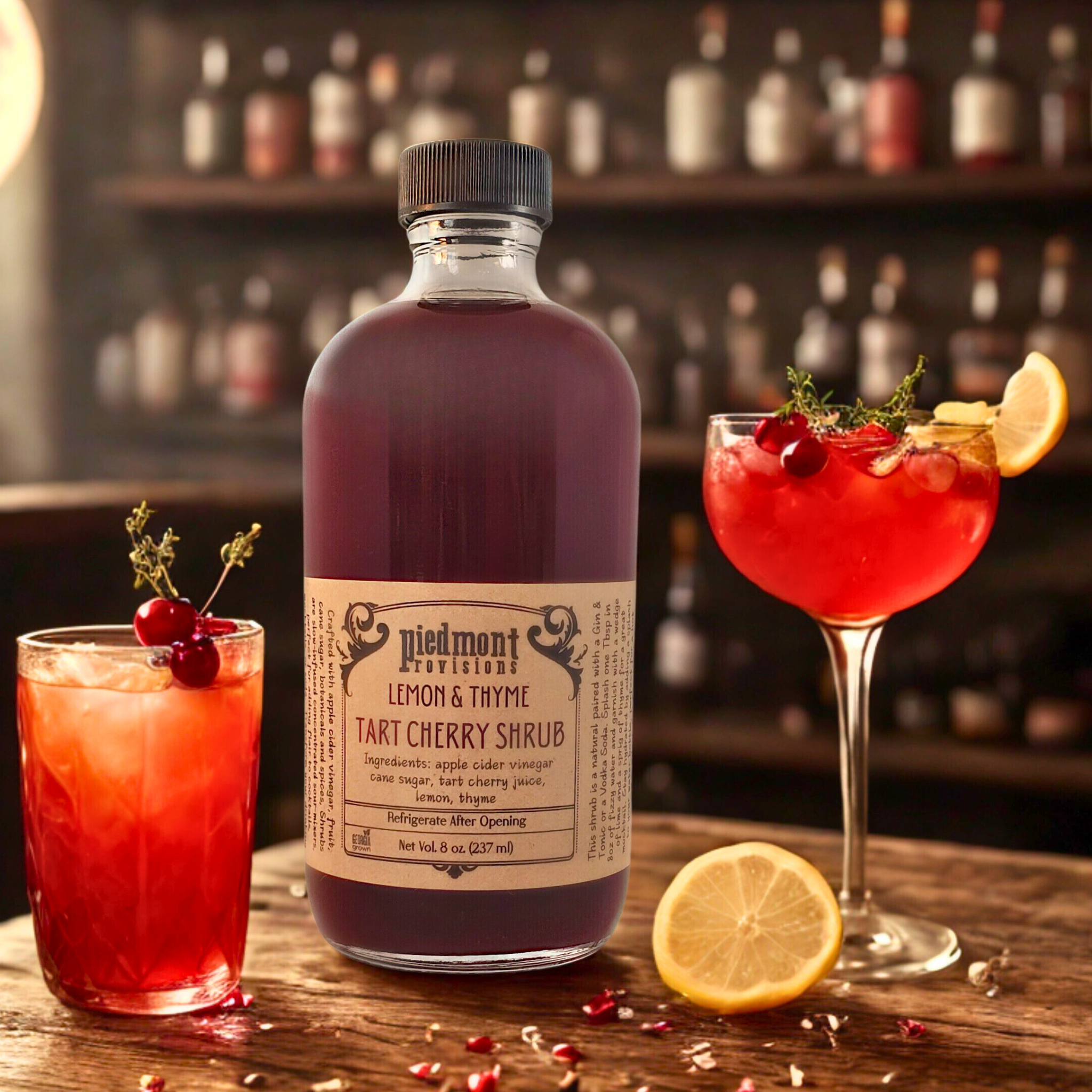 Tart Cherry Lemon & Thyme Shrub